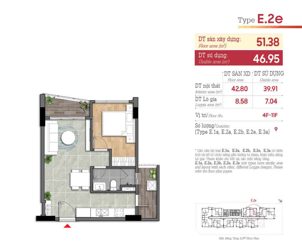 Căn 1PN diện tích 50-55m² tại The Aristo Phú Mỹ Hưng phù hợp với ai? 9 1 Phòng ngủ 1WC The Aristo