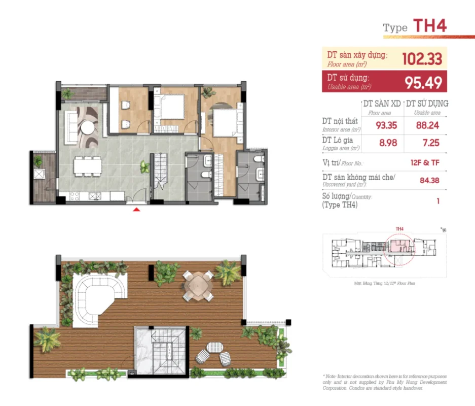Căn 3PN - 2WC diện tích 102-144m² tại The Aristo dành cho gia đình đa thế hệ 7 3 phòng ngủ chung cư The Aristo