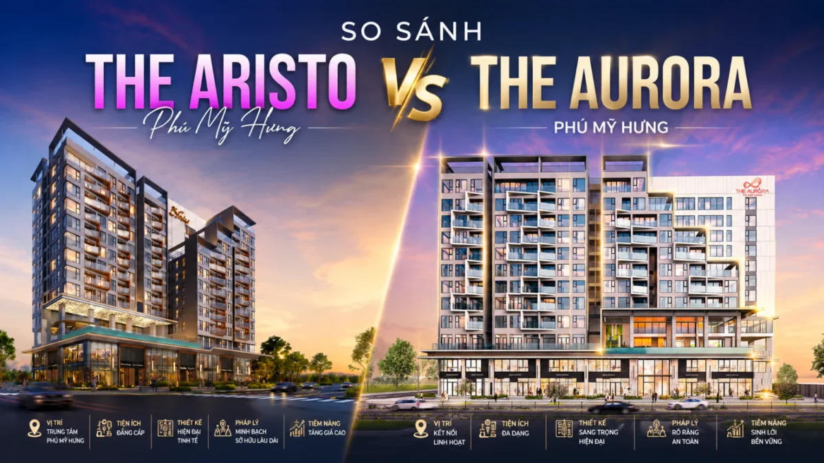 So sánh giá bán The Aristo với The Aurora, The Antonia, The Ascentia, Midtown, Cardinal Court và Triton Crown 8 The Aristo so với The Aurora