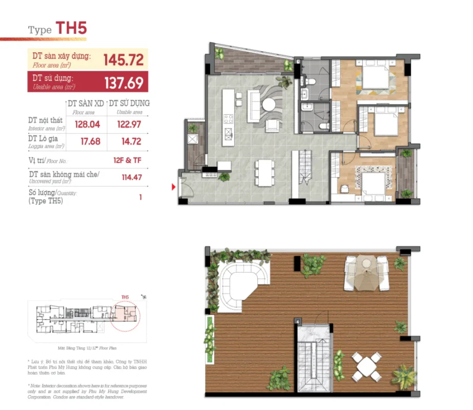 Tophouse 2 tầng có sân vườn riêng 145-151m² tại The Aristo có gì đặc biệt? 8 Tophouse The Aristo Phú Mỹ Hưng