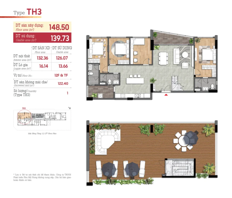 Tophouse 2 tầng có sân vườn riêng 145-151m² tại The Aristo có gì đặc biệt? 9 Tophouse The Aristo Phú Mỹ Hưng