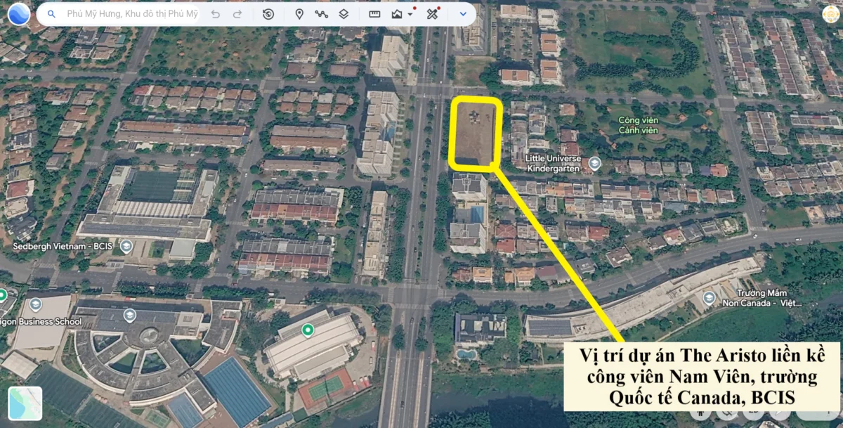 Căn hộ The Aristo Phú Mỹ Hưng Quận 7 | Bảng Giá Chi Tiết Tháng 10/2026 36 Vị trí dự án căn hộ The Aristo tại khu Nam Viên Phú Mỹ Hưng